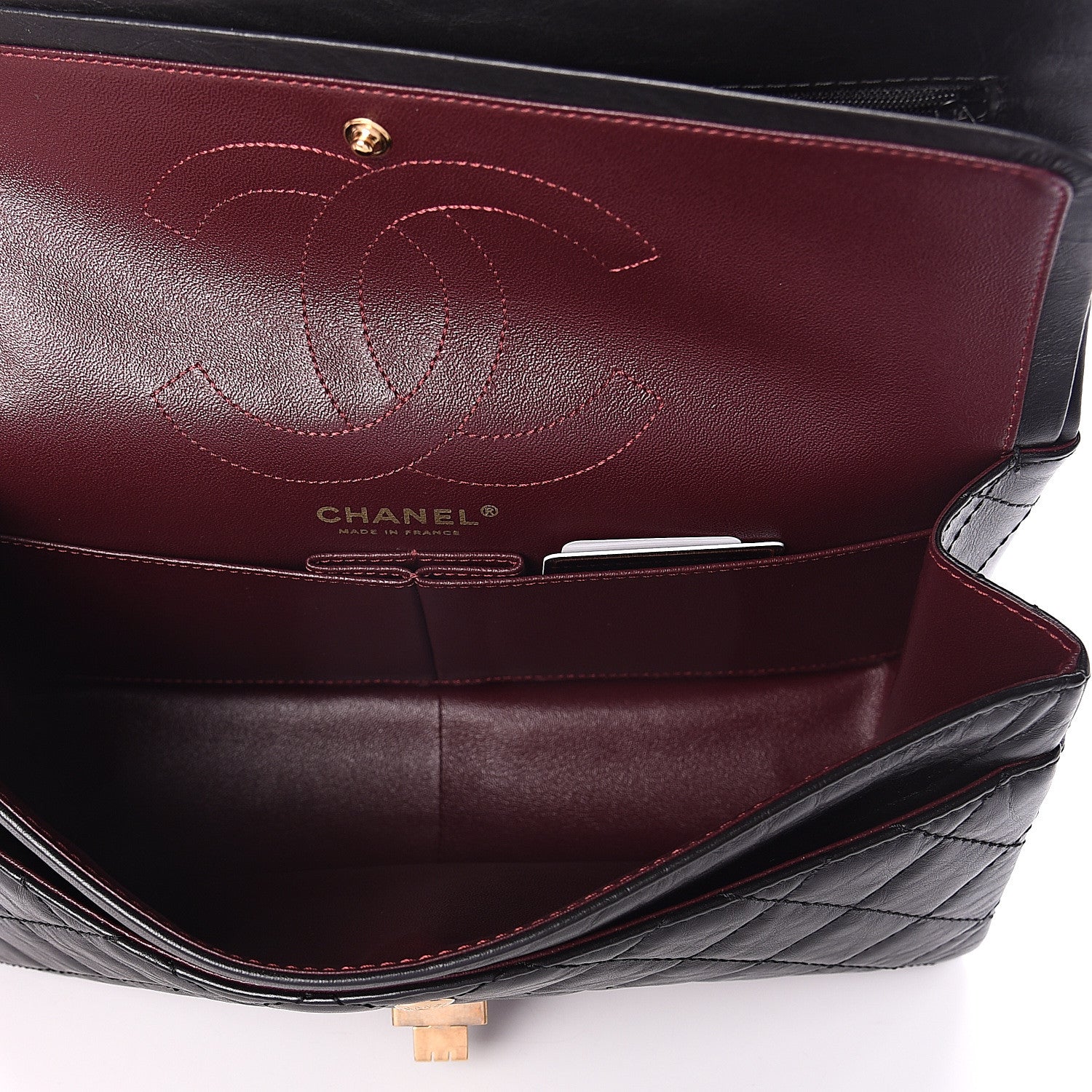 Chanel Aged Calfskin Quilted 2.55 Reissue 226 Flap Black 4 of 8
