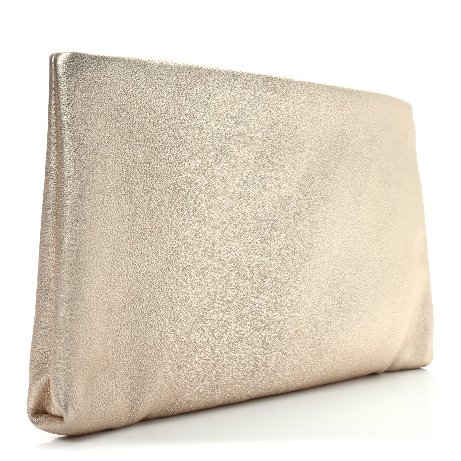Chanel Metallic Lambskin Crystal Medium CC Pouch With Handle Gold 3 of 9