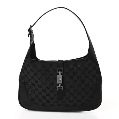 Gucci Monogram Small Jackie O Hobo Black 1 of 11