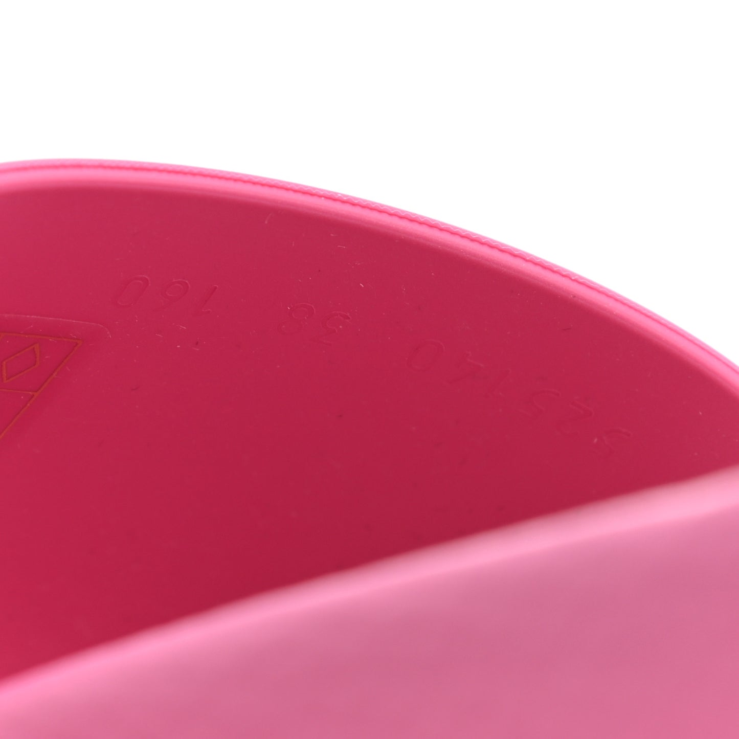 Rubber Womens Logo Slide Sandals 38 Fuchsia