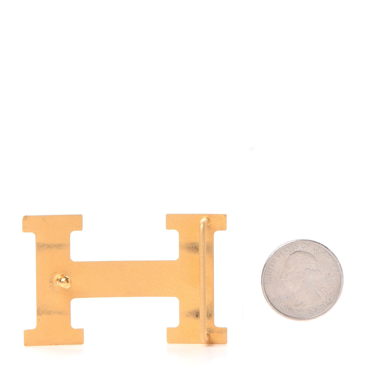 Hermes Polished 32mm H Belt Buckle Gold 2 of 3
