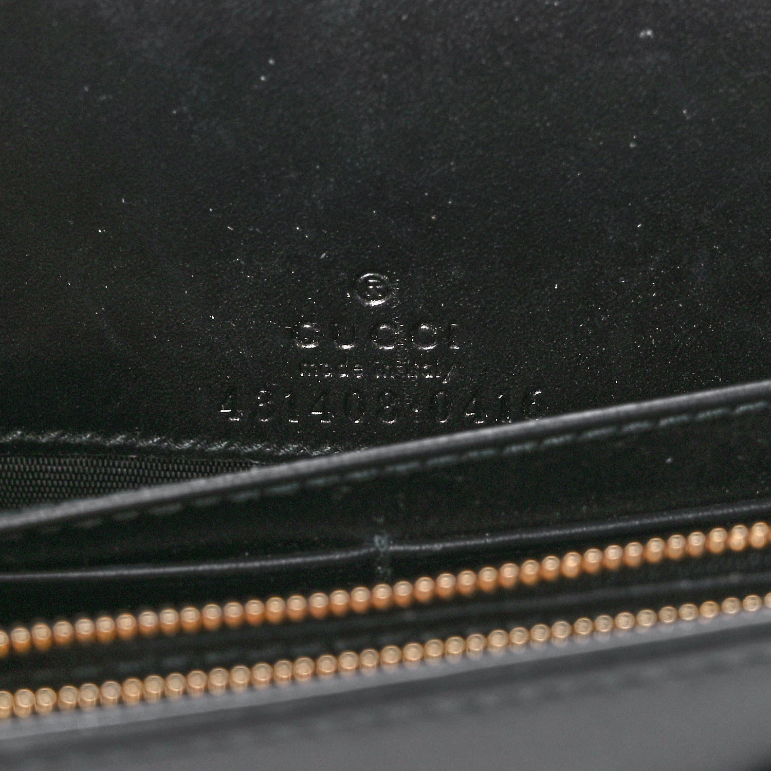 Gucci Guccissima Signature Bowy Chain Wallet Black 6 of 12