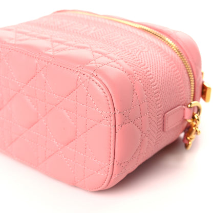 Christian Dior Lambskin Cannage Small Diortravel Vanity Case Pink 9 of 9