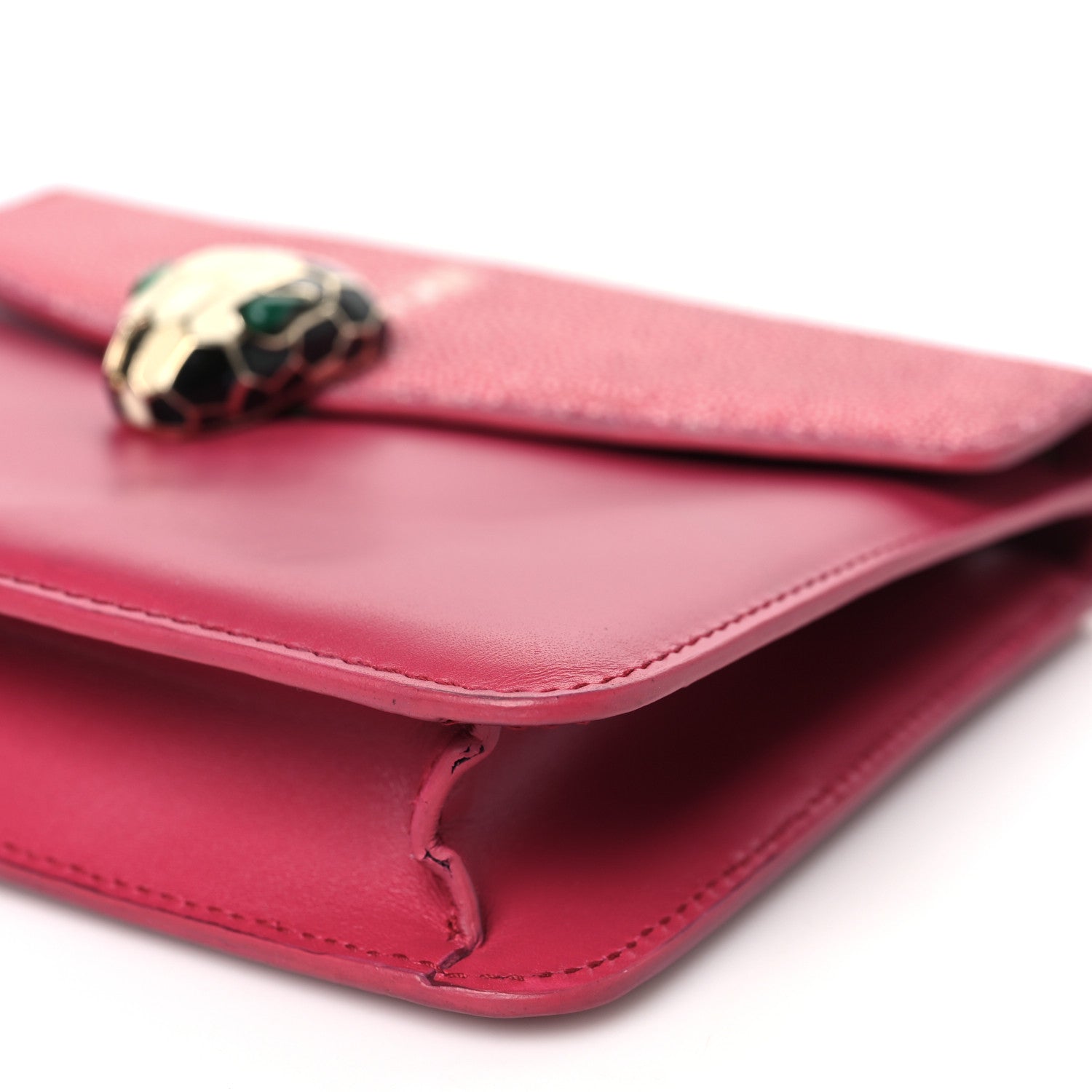 Bulgari Calfskin Galuchat Serpenti Forever Crossbody Bag Pink 9 of 11