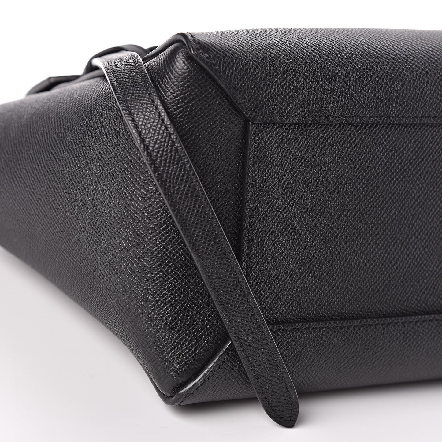 Grained Calfskin Micro Belt Bag Black