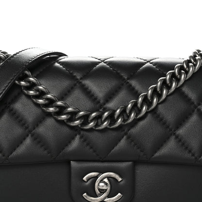 Chanel Calfskin Quilted Large Rock My Shoulder Flap Black 8 of 10