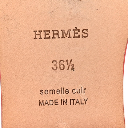 Hermes Patent Oran Sandals 38.5 Rose Jaipur 8 of 10