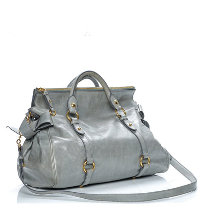 Miu Miu Vitello Lux Medium Bow Bag Nube 3 of 7