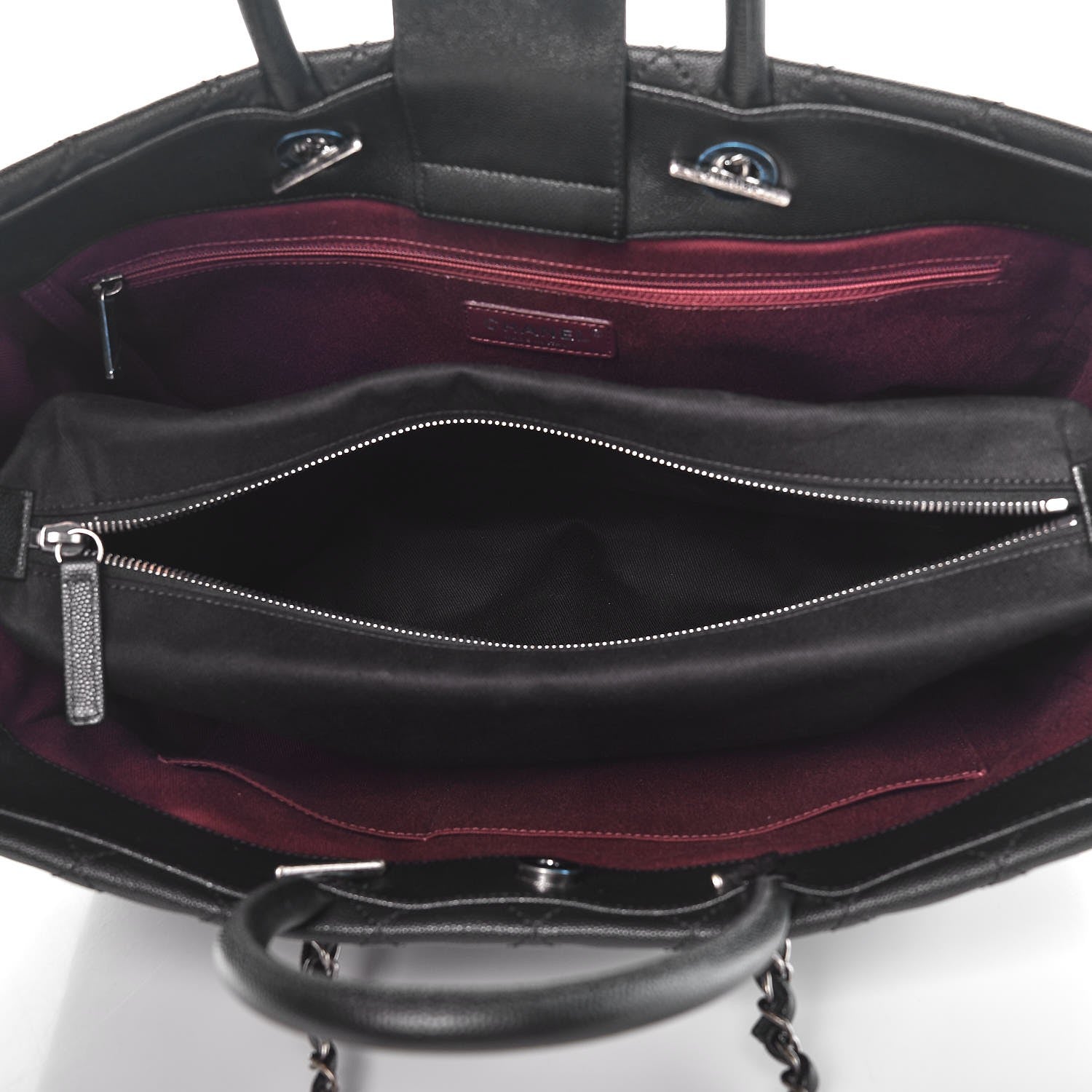 Chanel Caviar Quilted Large Coco Handle Shopping Tote Black 6 of 9