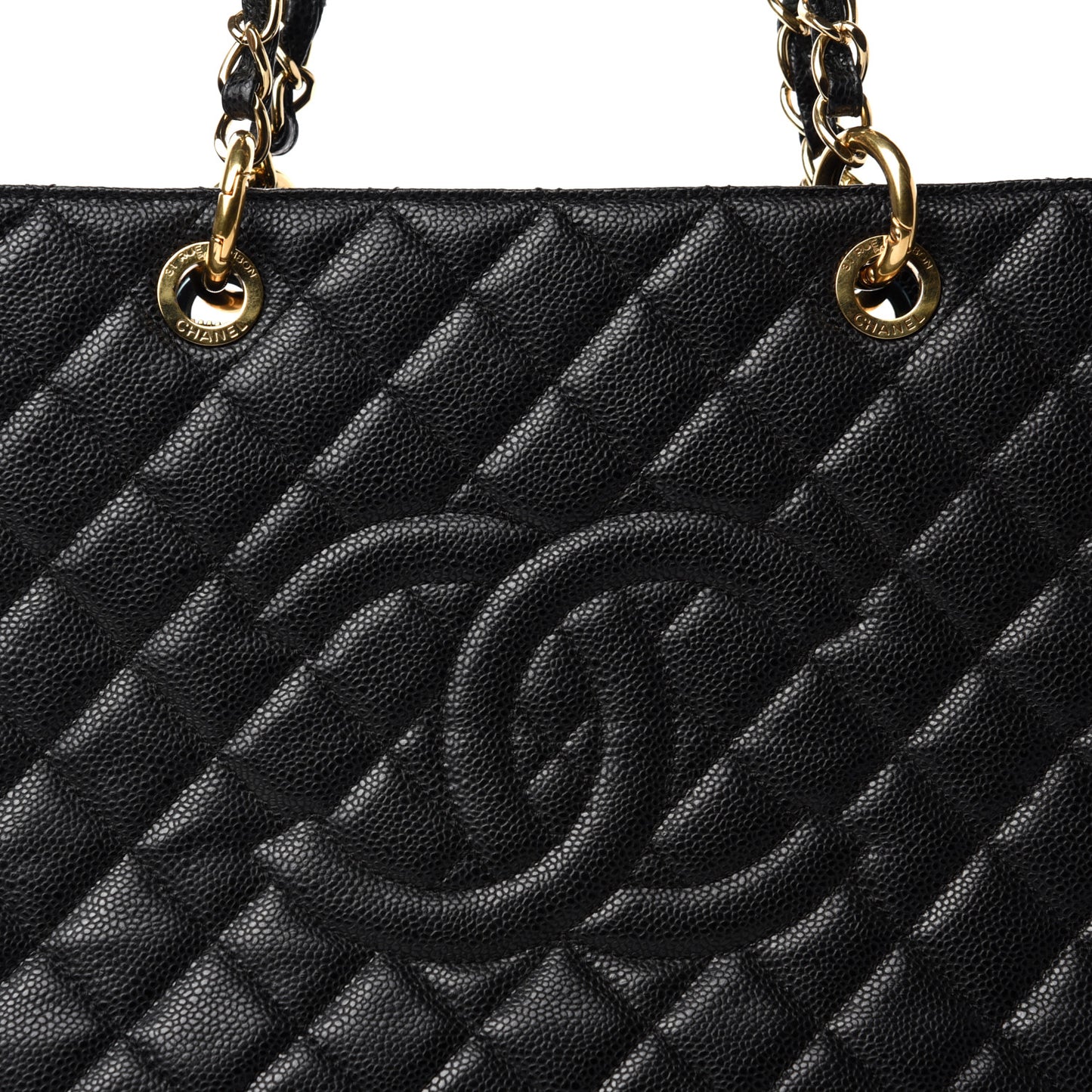 Caviar Quilted XL Grand Shopping Tote GST Black