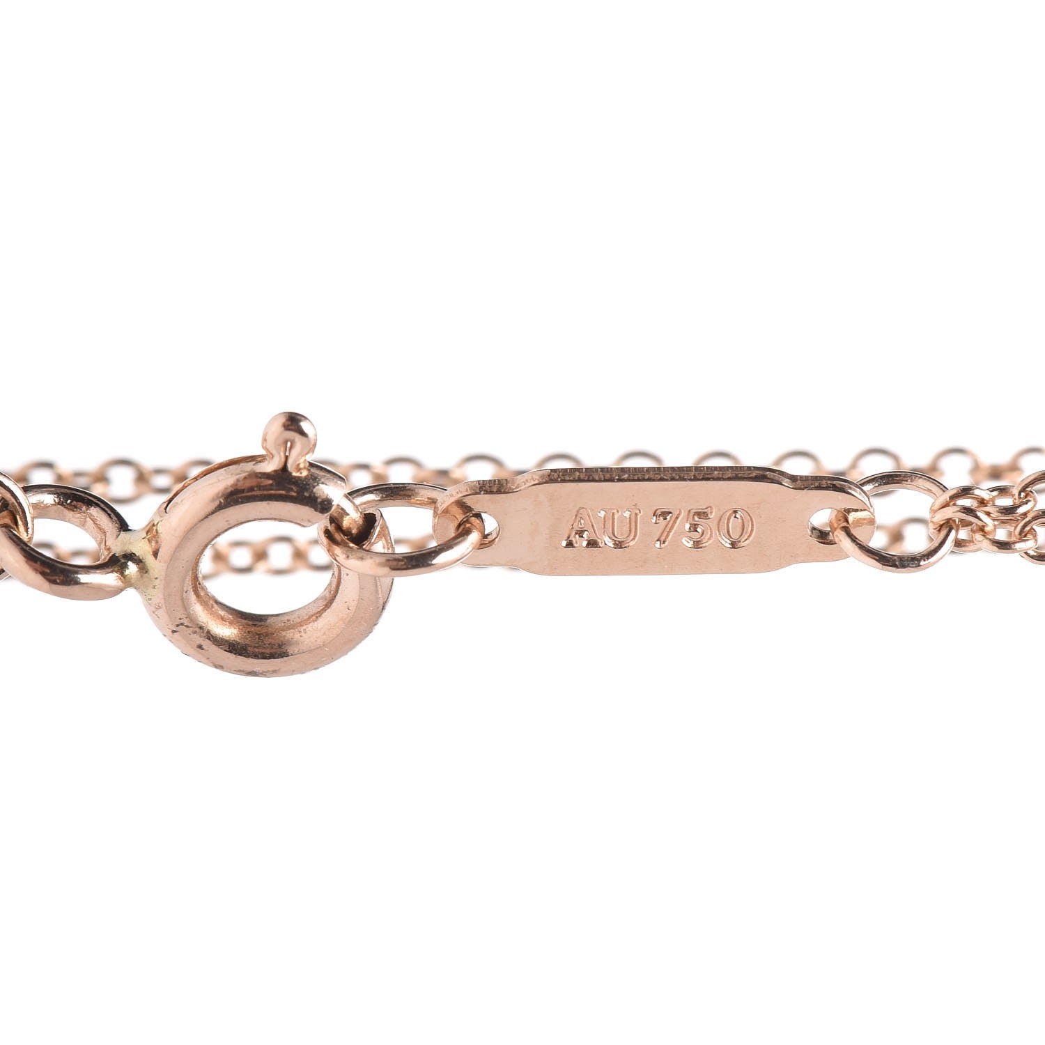 Tiffany 18K Rose Gold Diamond .17ct Solitaire Bracelet 5 of 5