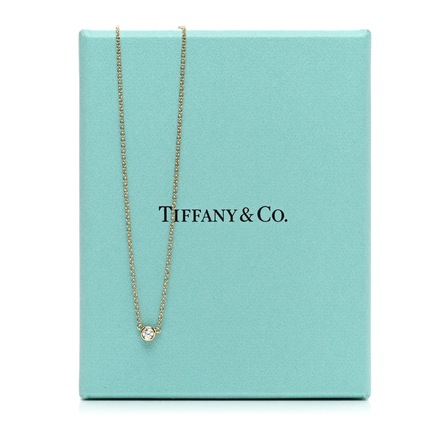 18K Yellow Gold Diamond .10ct Elsa Peretti Diamonds by the Yard Pendant Necklace