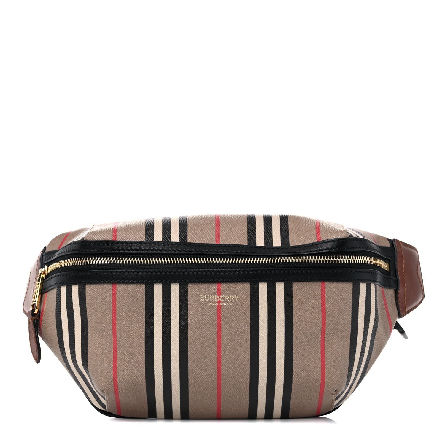 Burberry E-Canvas Icon Stripe Sonny Bum Bag Archive Beige 1 of 9