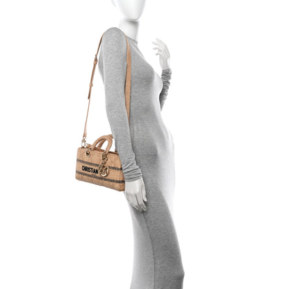 Christian Dior Raffia Medium Lady D-Joy Natural 2 of 10