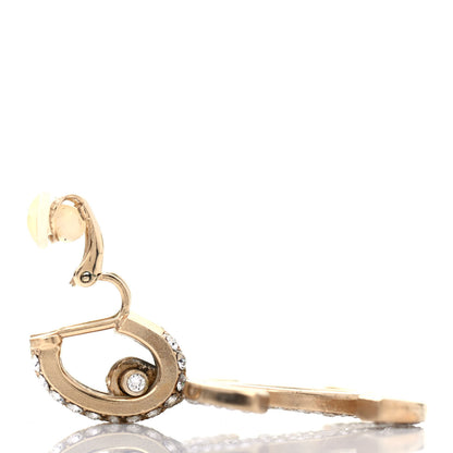 Chanel Crystal CC Clip On Earring Gold 3 of 5