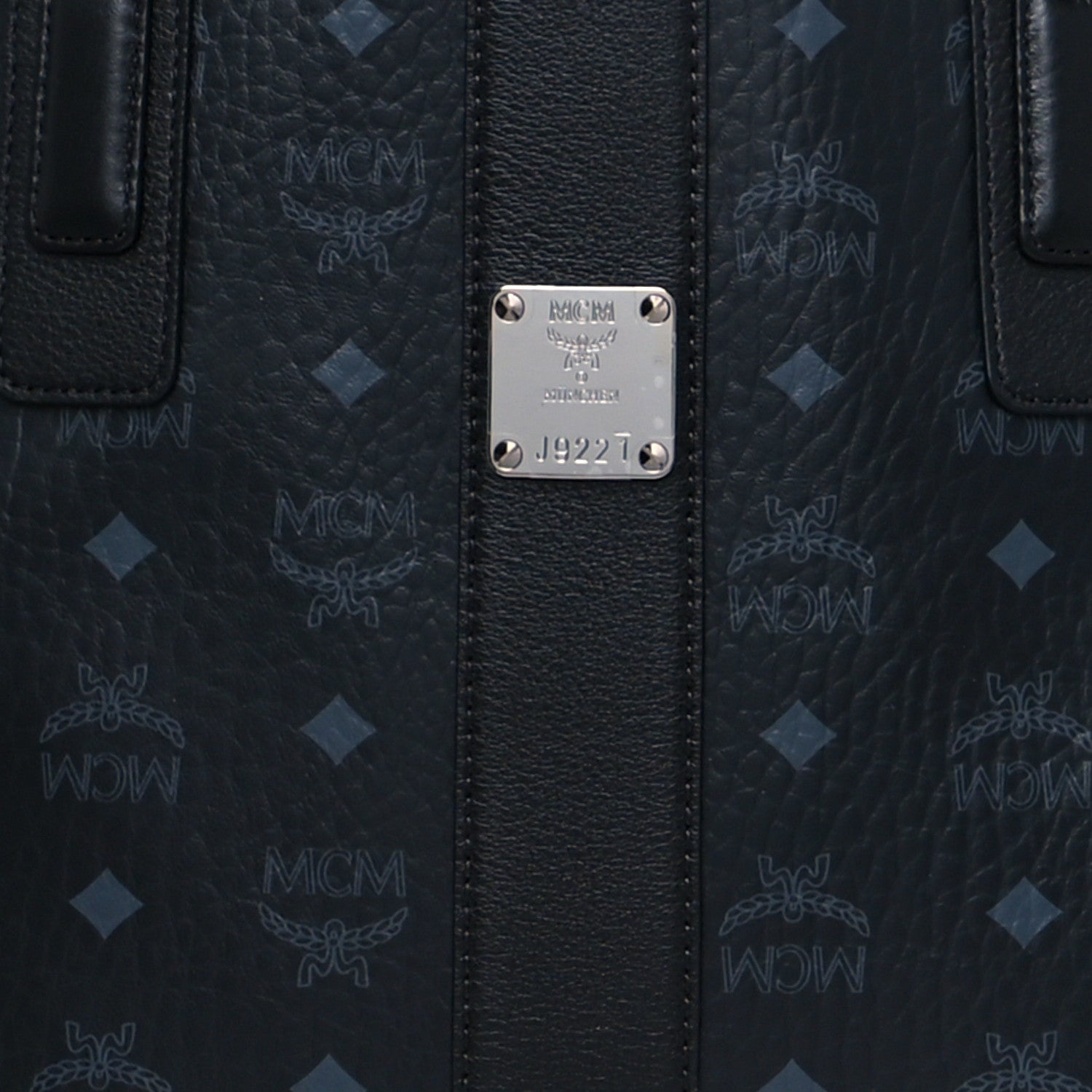 MCM Visetos Medium Reversible Shopping Tote Black 8 of 17