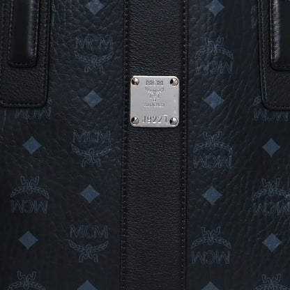 MCM Visetos Medium Reversible Shopping Tote Black 8 of 17