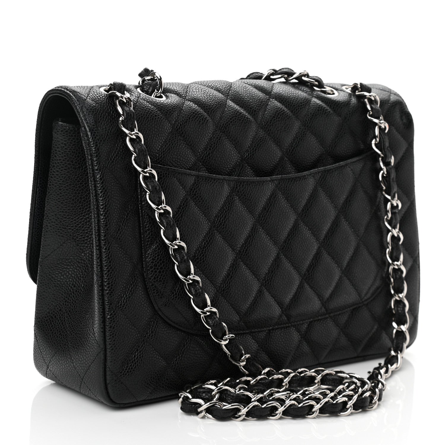 Chanel Caviar Quilted Jumbo Single Flap Black 3 of 11