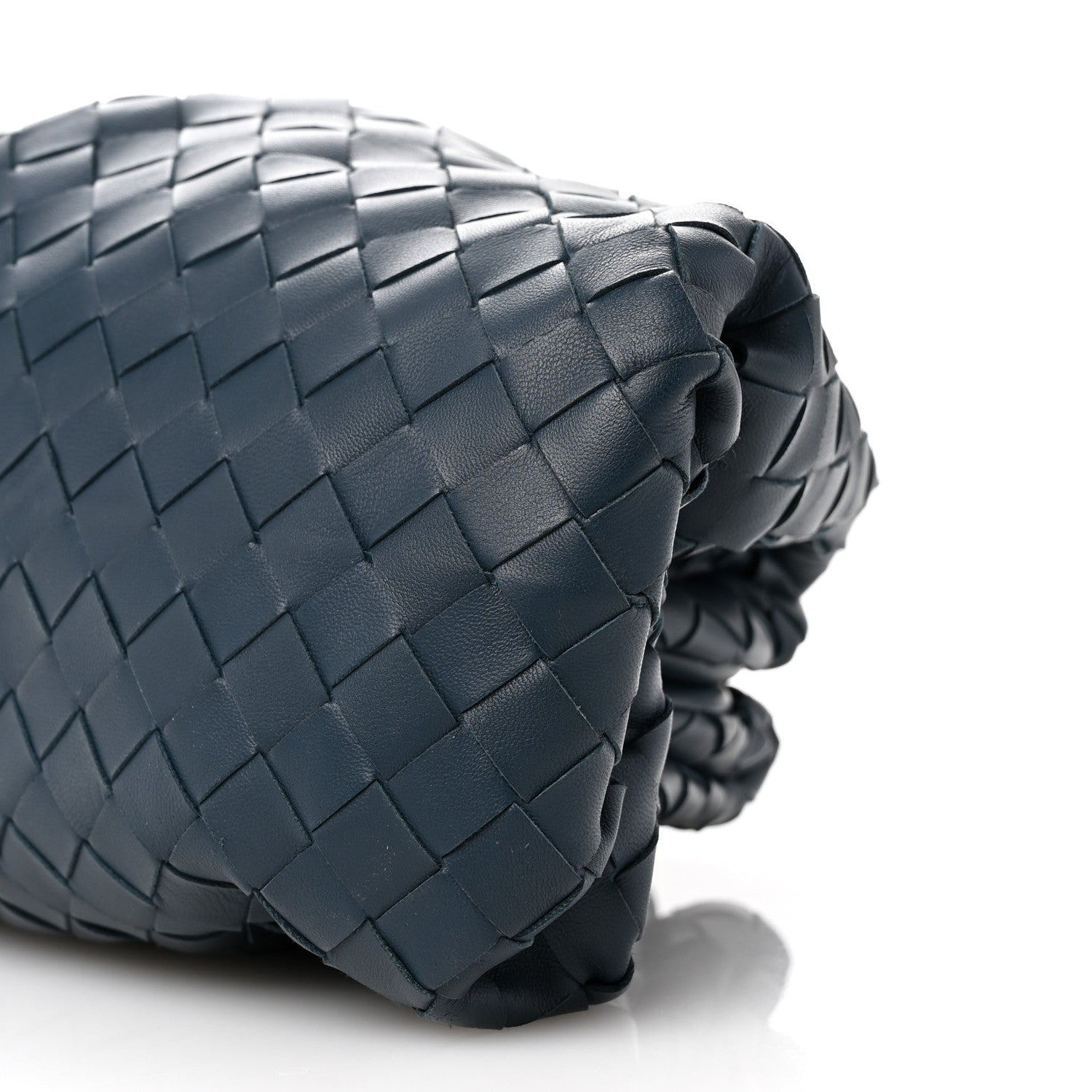 Bottega Veneta Nappa Maxi Intrecciato The Pouch Oversized Clutch Deep Blue 9 of 9