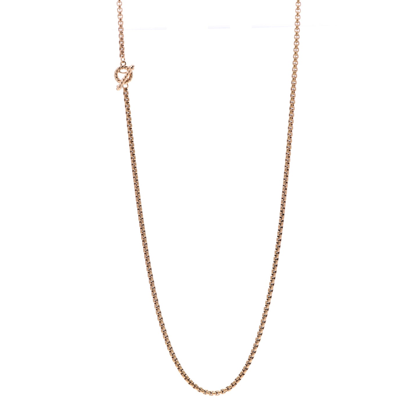 Stainless Steel Acrylic 14K Rose Gold Bel Aire Chain Necklace Bronze