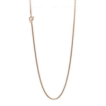 David Yurman Stainless Steel Acrylic 14K Rose Gold Bel Aire Chain Necklace Bronze 1 of 5