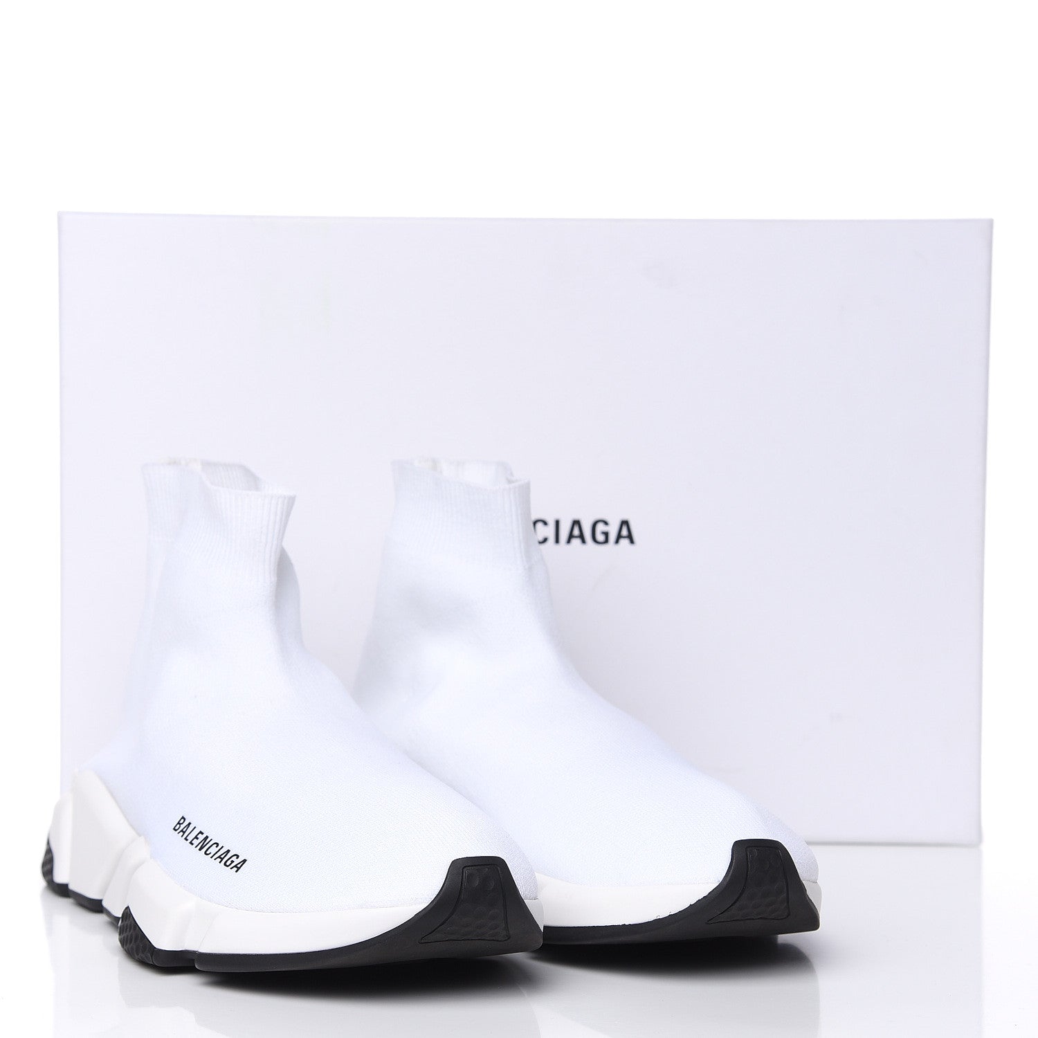 Balenciaga Neoprene Knit Womens Speed Sneakers 41 White 9 of 9