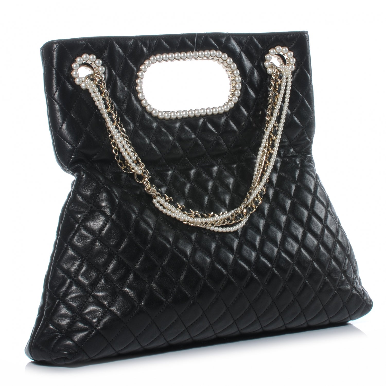 Chanel Lambskin Westminster Pearls Convertible Tote Black 3 of 7