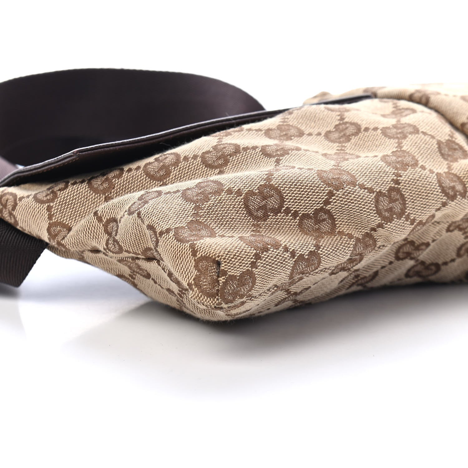 Gucci GG Monogram Double Pocket Belt Bag Dark Brown 9 of 10