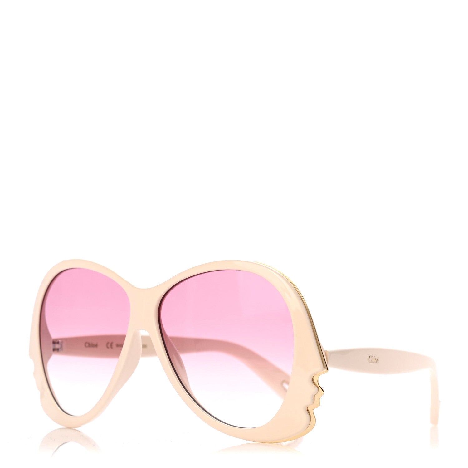 Chloe Oversized Filipine Sunglasses CE763S Cream Pink 1 of 6
