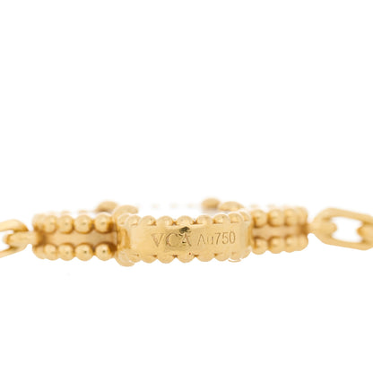Van Cleef & Arpels 18K Yellow Gold Mother of Pearl 5 Motifs Vintage Alhambra Bracelet 4 of 4