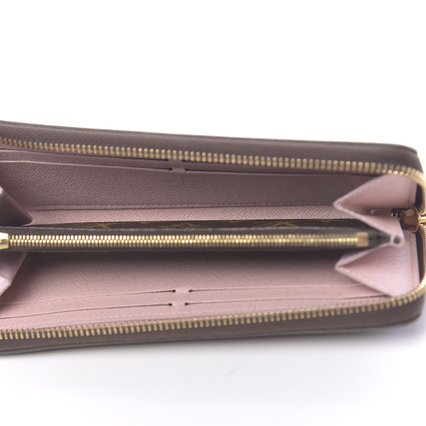 Monogram Clemence Wallet Rose Ballerine