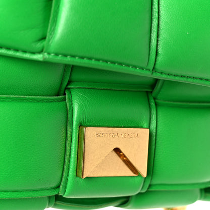 Bottega Veneta Lambskin Maxi Intreccio Padded Chain Cassette Crossbody Bag Racing Green 9 of 12