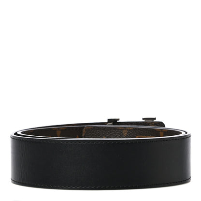 Louis Vuitton Calfskin Monogram 30mm LV Initiales Reversible Belt 80 32 Black 3 of 10