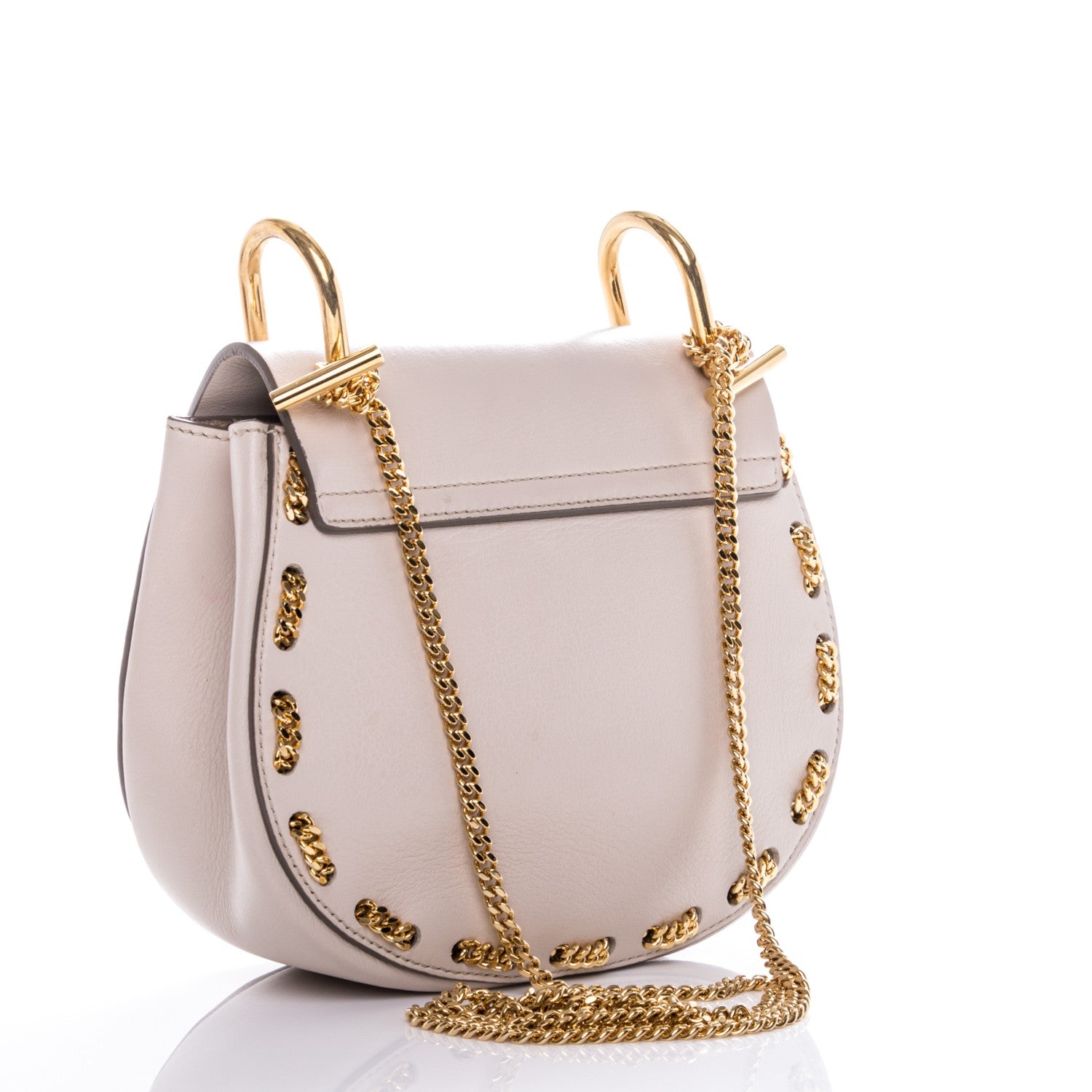 Chloe Calfskin Mini Drew Chain Shoulder Bag Abstract White 3 of 8