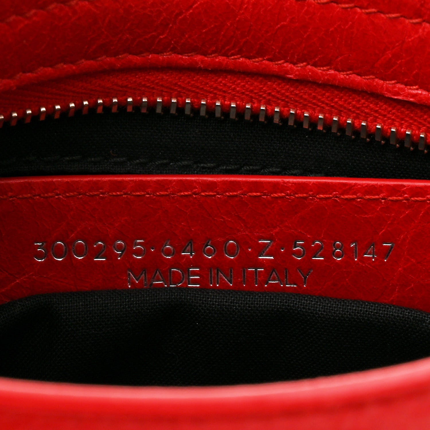Balenciaga Agneau Classic Silver Hardware Mini City Logo Strap Red Black 8 of 14