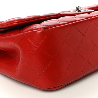 Chanel Lambskin Quilted Jumbo Double Flap Red 9 of 16