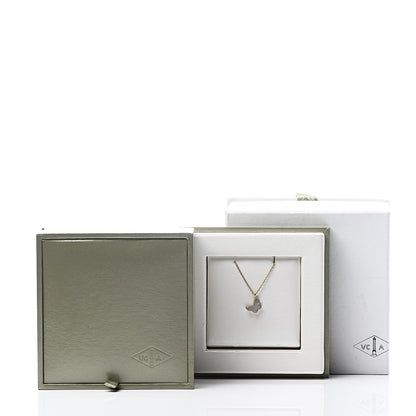 Van Cleef & Arpels 18K Yellow Gold Mother of Pearl Sweet Alhambra Butterfly Pendant Necklace 8 of 8