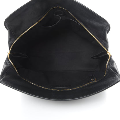 Alexander McQueen Pebbled Calfskin Large Skull Padlock Zip Around Tote Black 5 of 15