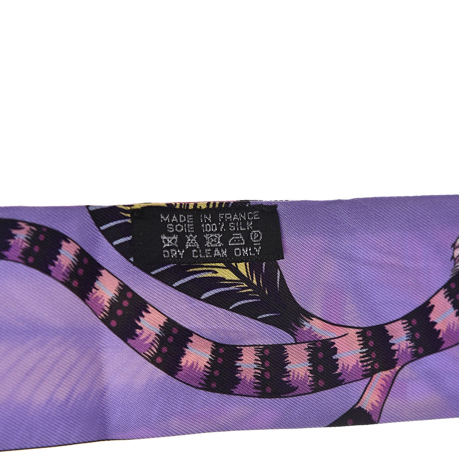 Hermes ERMES Silk Savana Dance Twilly Mauve Jaune Rose 2 of 3