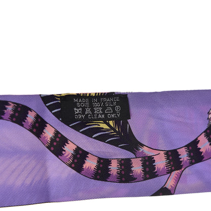 Hermes ERMES Silk Savana Dance Twilly Mauve Jaune Rose 2 of 3