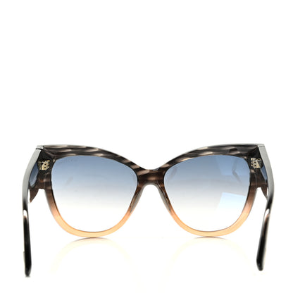 Tom Ford Acetate Anoushka Cat Eye Sunglasses TF371 Melange Grey Peach 4 of 6