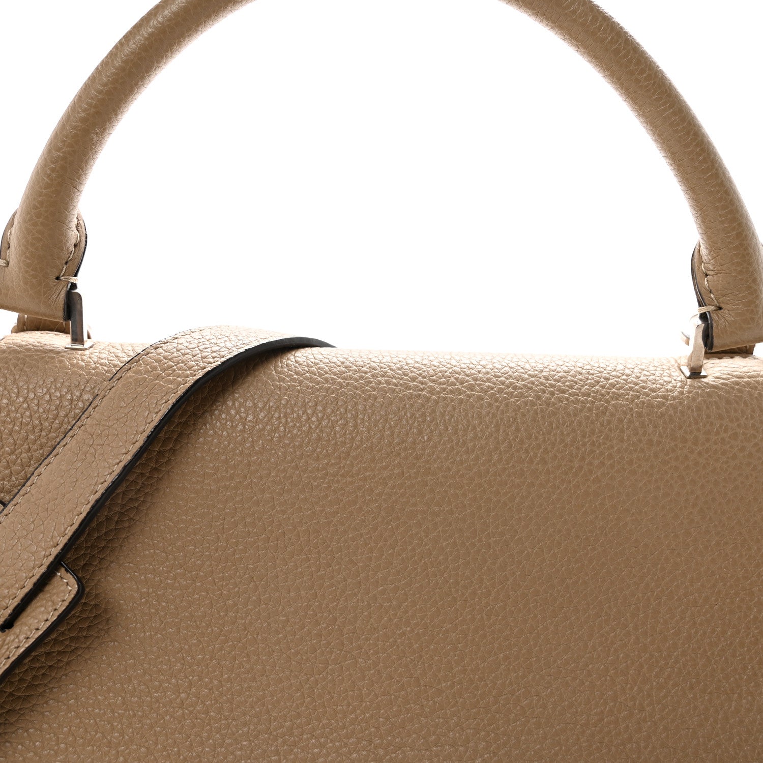 Celine Drummed Calfskin Suede Medium Trapeze Dune 7 of 9