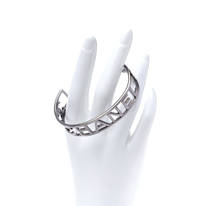 Chanel Metal Logo Cuff Silver 2 of 5
