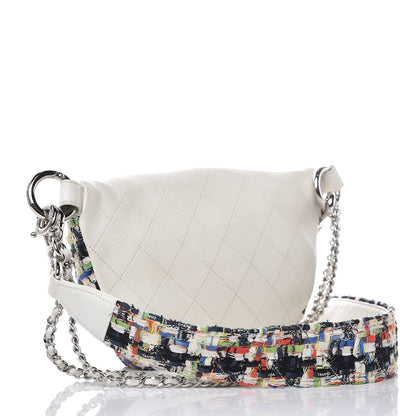 Chanel Lambskin Tweed Waist Bag Ecru Red Blue 3 of 7