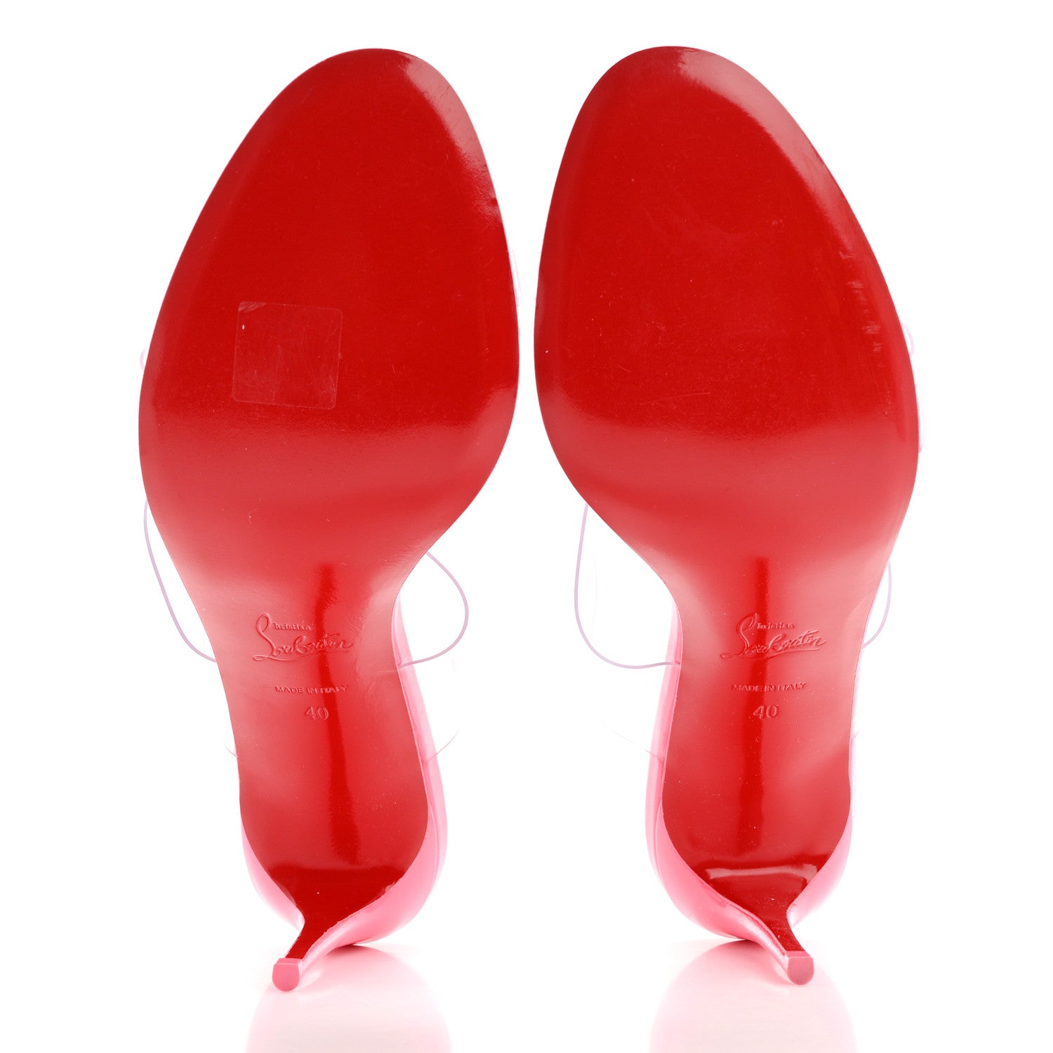 Christian Louboutin Patent PVC Just Nothing 85 Slide Sandals 40 Magnifique 5 of 10