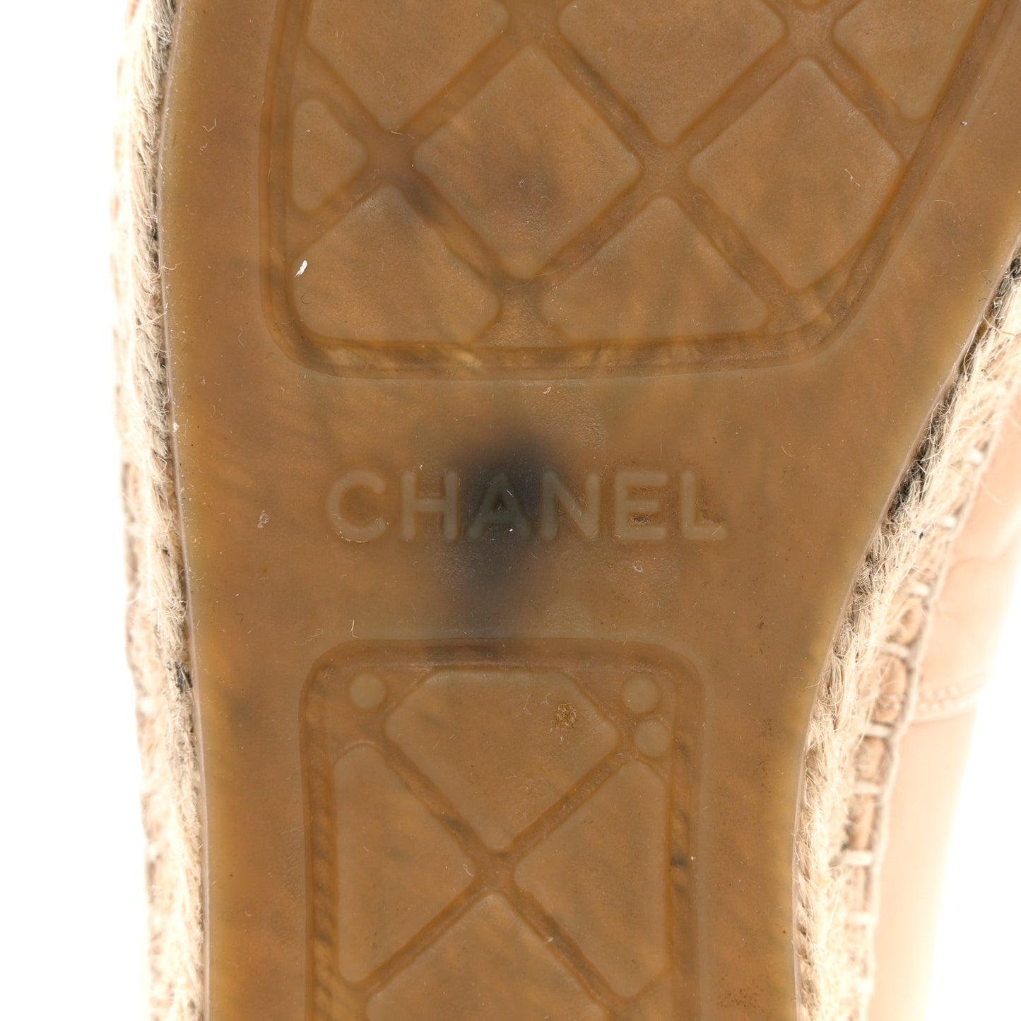Lambskin CC Espadrilles 40 Beige Black