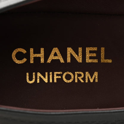 Chanel Lambskin Cap Toe CC Uniform Ballerina Flats 39 Black 7 of 11
