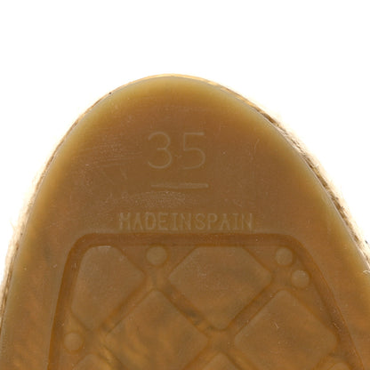 Chanel Linen CC Espadrilles 35 White Black 8 of 9