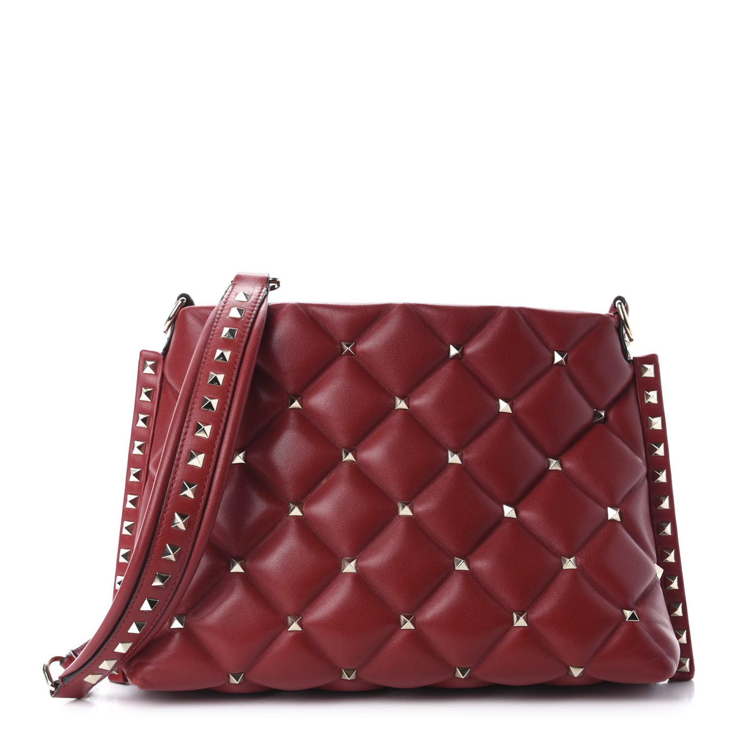 Nappa Candystud Shoulder Bag Red