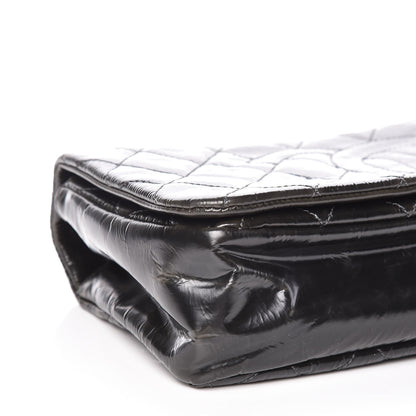Chanel Glazed Calfskin Quilted CC Single Flap Black 8 of 9